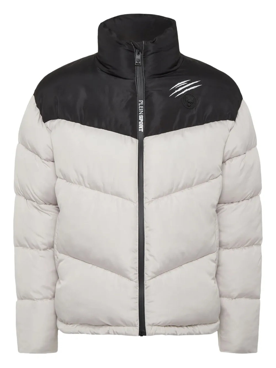 colour-block puffer jacket