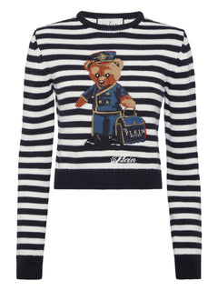 teddy bear-jacquard jumper