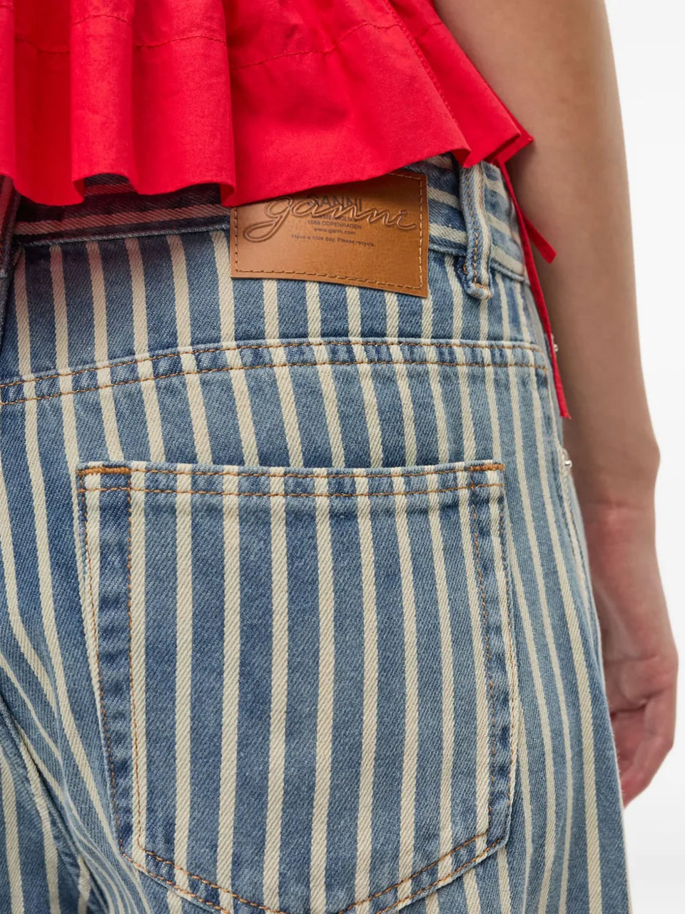 striped jeans