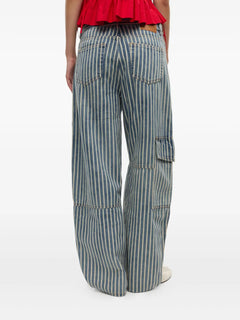striped jeans