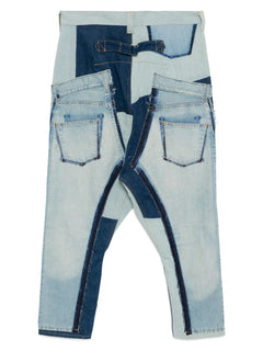 patchwork panelled jeans