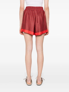 geometric-print shorts