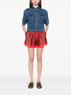 geometric-print shorts