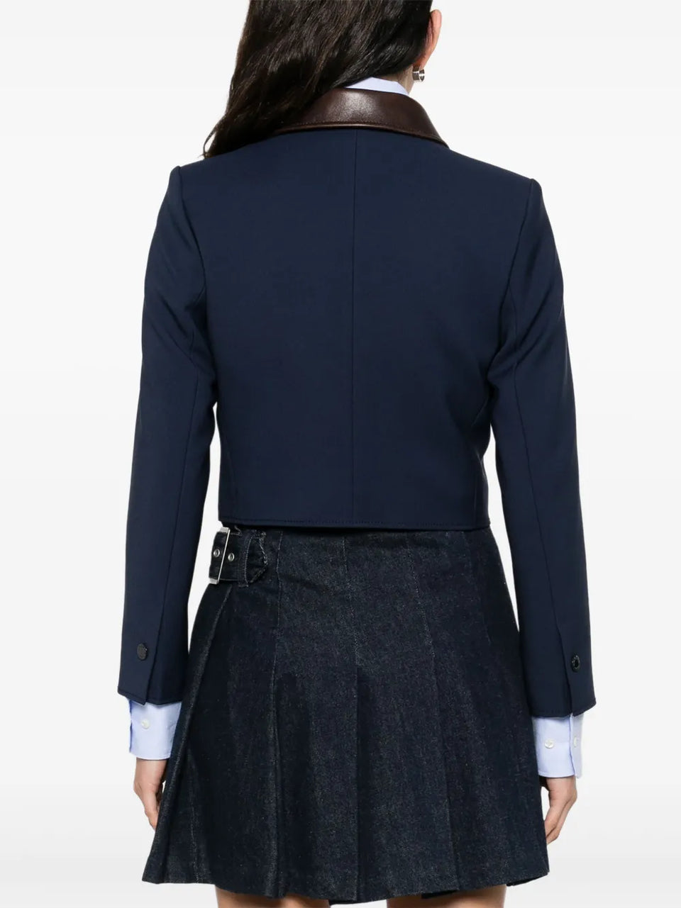 contrasting-collar jacket