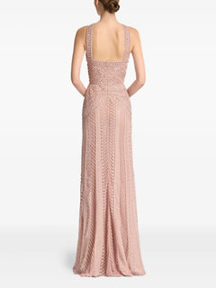 embroidered tulle maxi dress