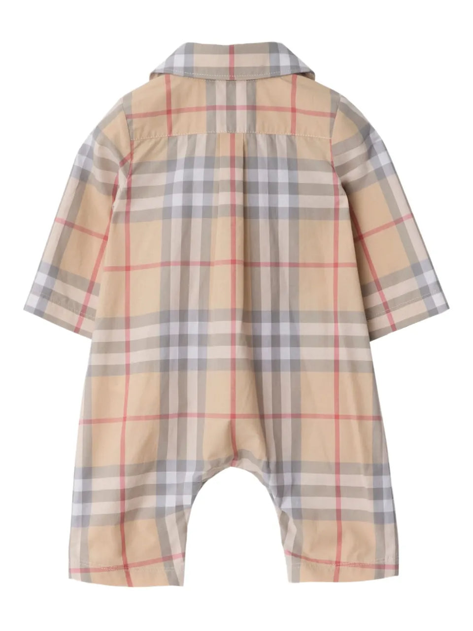 checked cotton romper