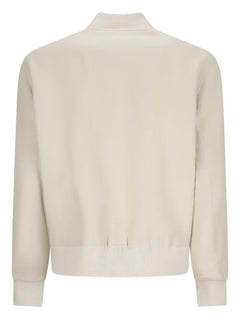 zip-fastening flap-pocket jacket