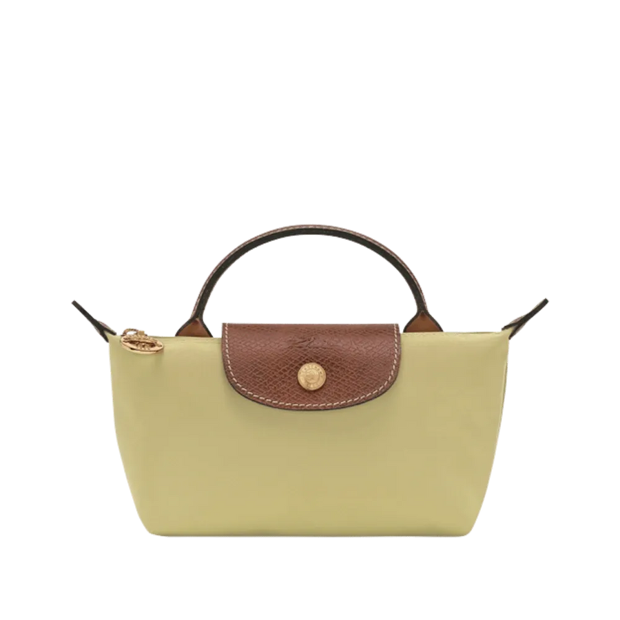 Longchamp Le Pliage Original Pouch with handle Pistachio - Recycled canvas