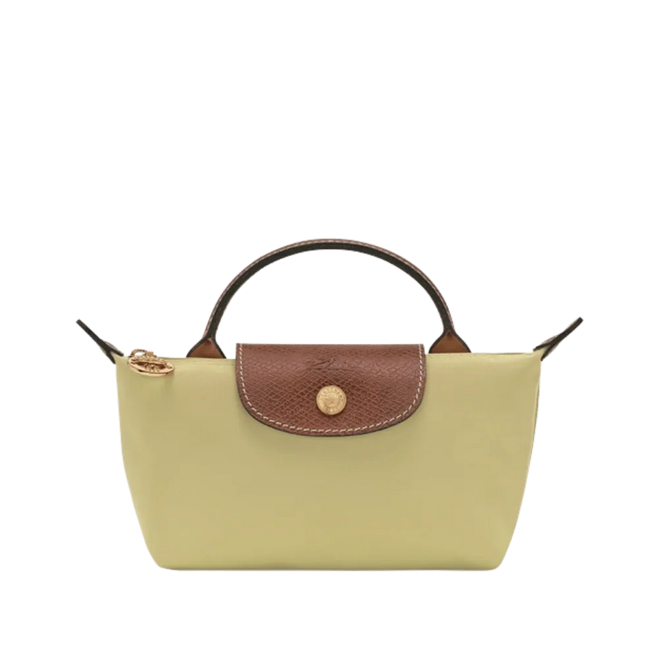 Longchamp Le Pliage Original Pouch with handle Pistachio - Recycled canvas