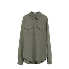 Shirt in Viscose Blend Green
