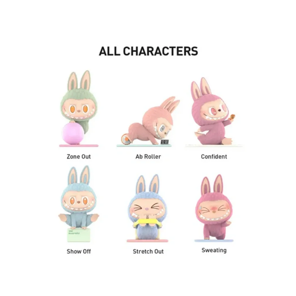 Pop Mart Labubu The Monsters Lazy Yoga Series Figures Sealed Case