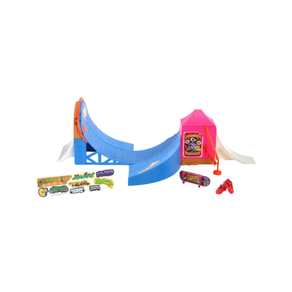 Hot Wheels x Tony Hawk Amusement Park Skate Set With Fingerboard & Pair Of Skate Shoes Set