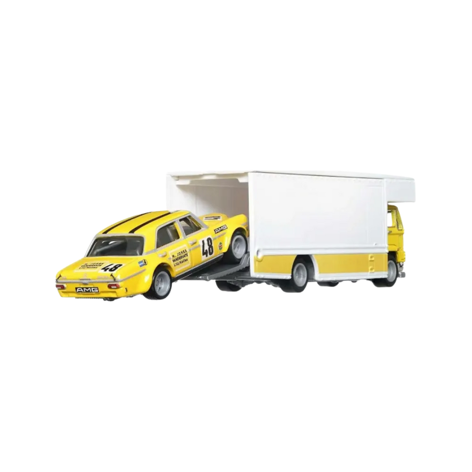 Hot Wheels Car Culture Team Transport Mercedes CLK-GTR with Aero Lift