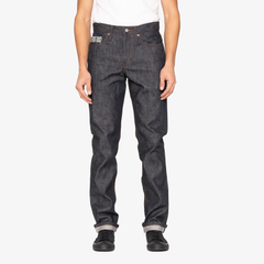 Naked & Famous WEIRD GUY - LOVE & PEACE SELVEDGE { BLUE