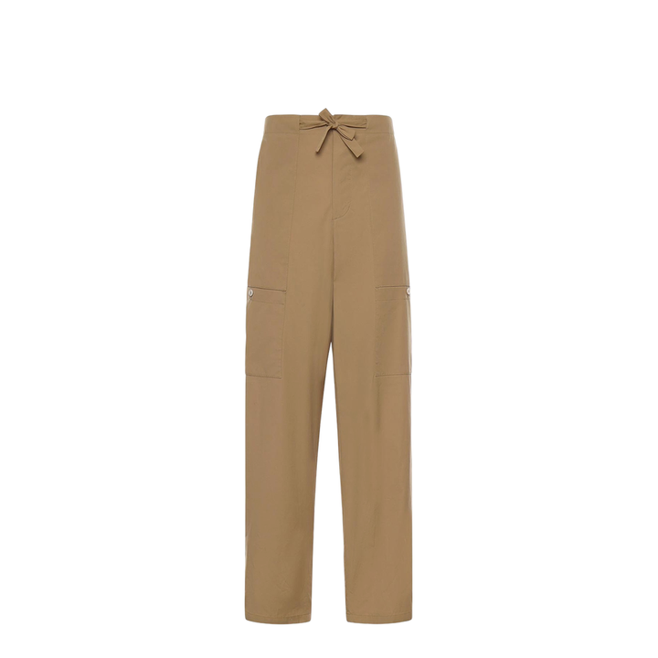Poplin Cargo Trousers - Beige