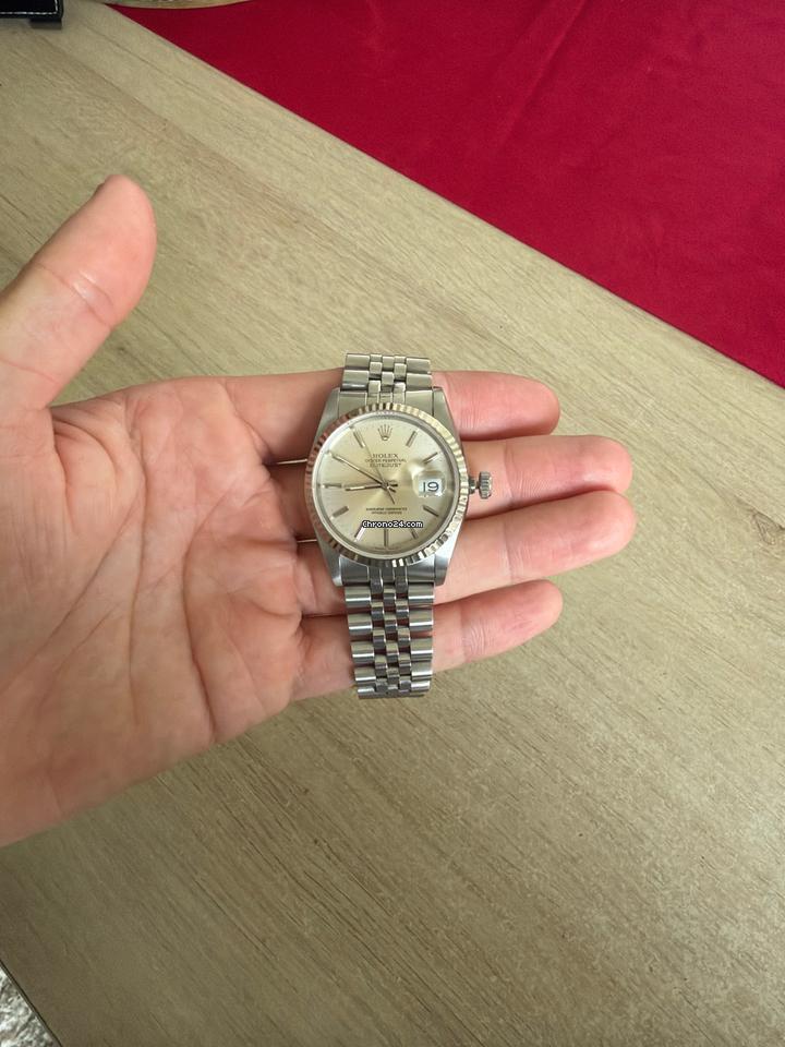 Rolex | Datejust | 16014 | White gold | 36 mm | Steel | White | Automatic