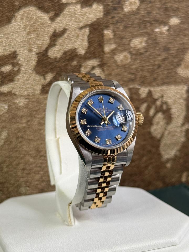 Rolex | Datejust | 69173 | Yellow gold | 26 mm | Gold/Steel | Blue | Automatic