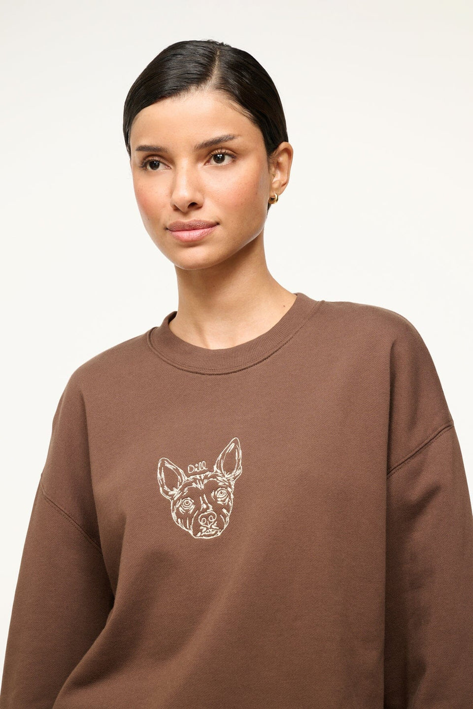 CUSTOM STAUD x C.BONZ OVERSIZED SWEATSHIRT BROWN
