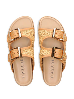 Birky woven double-buckle sandals