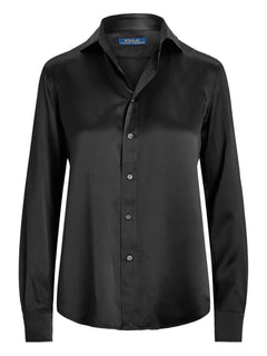 satin button-up shirt
