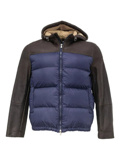 colour-block puffer jacket