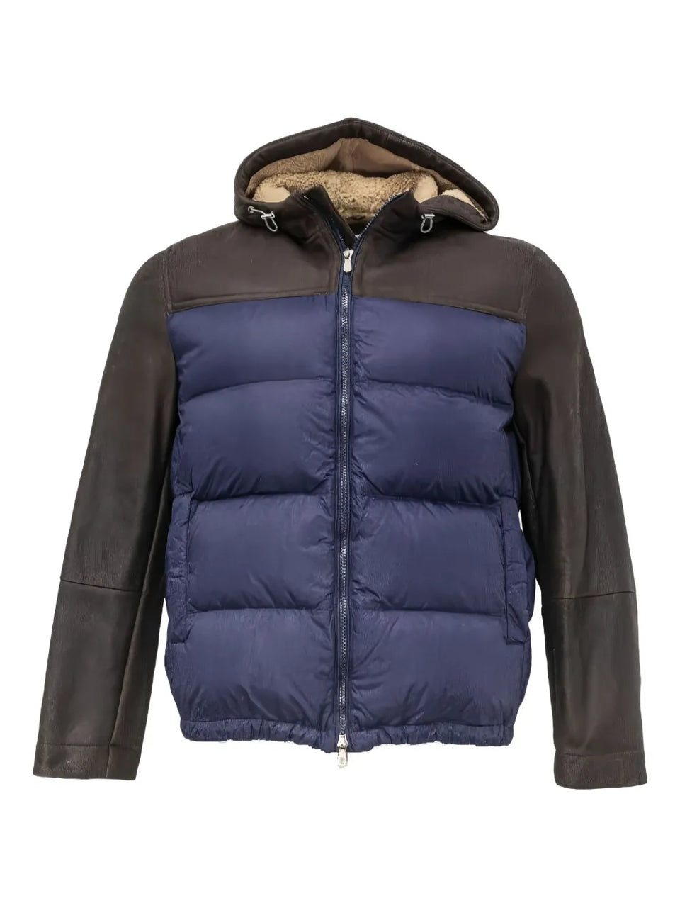 colour-block puffer jacket