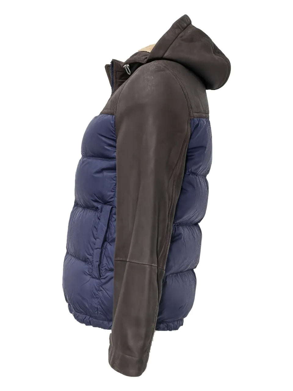colour-block puffer jacket