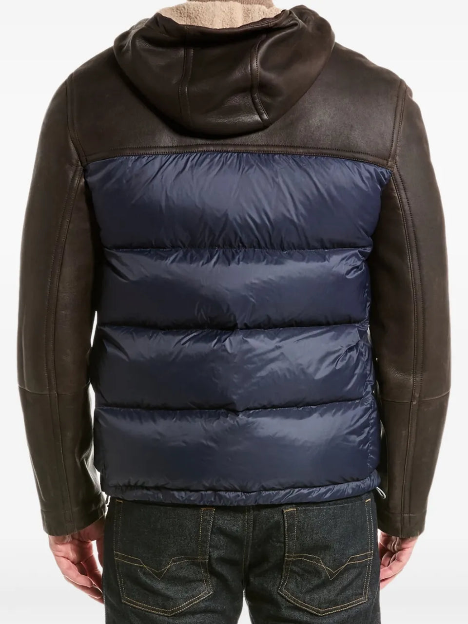 colour-block puffer jacket