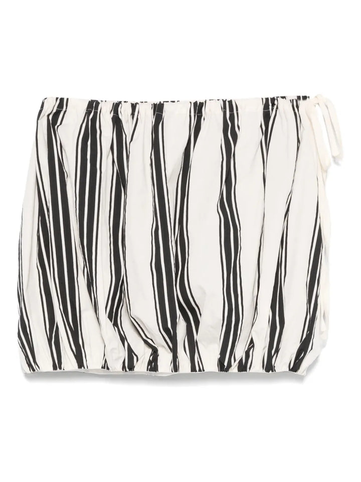 striped mini skirt