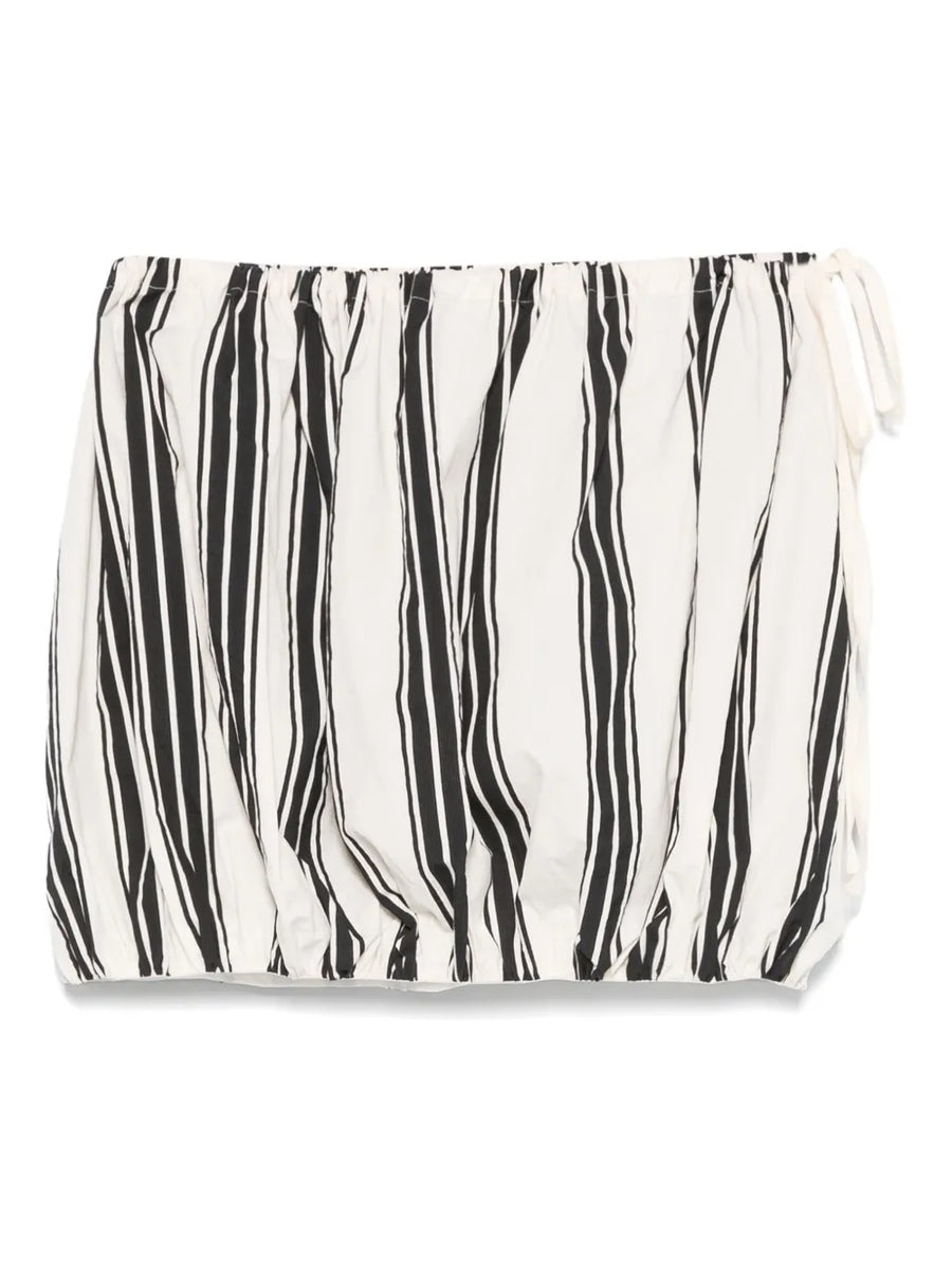striped mini skirt