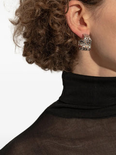 Flower Lace hoop earrings