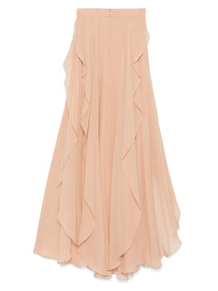 Silk Midi Skirt