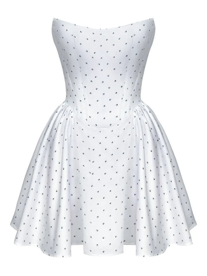 Tuck corset mini dress