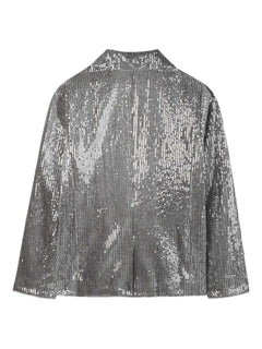 sequin-embellished double-breasted jacket