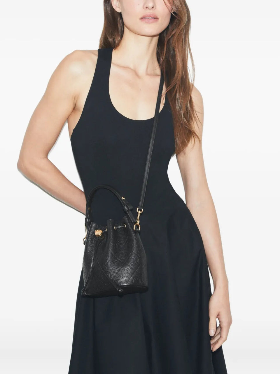 T-Monogram quilted leather bucket bag