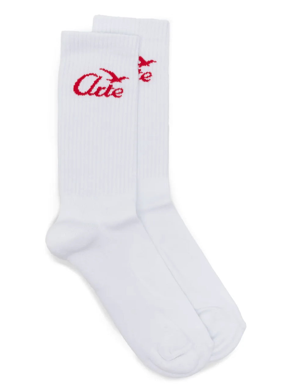 intarsia-knit logo socks