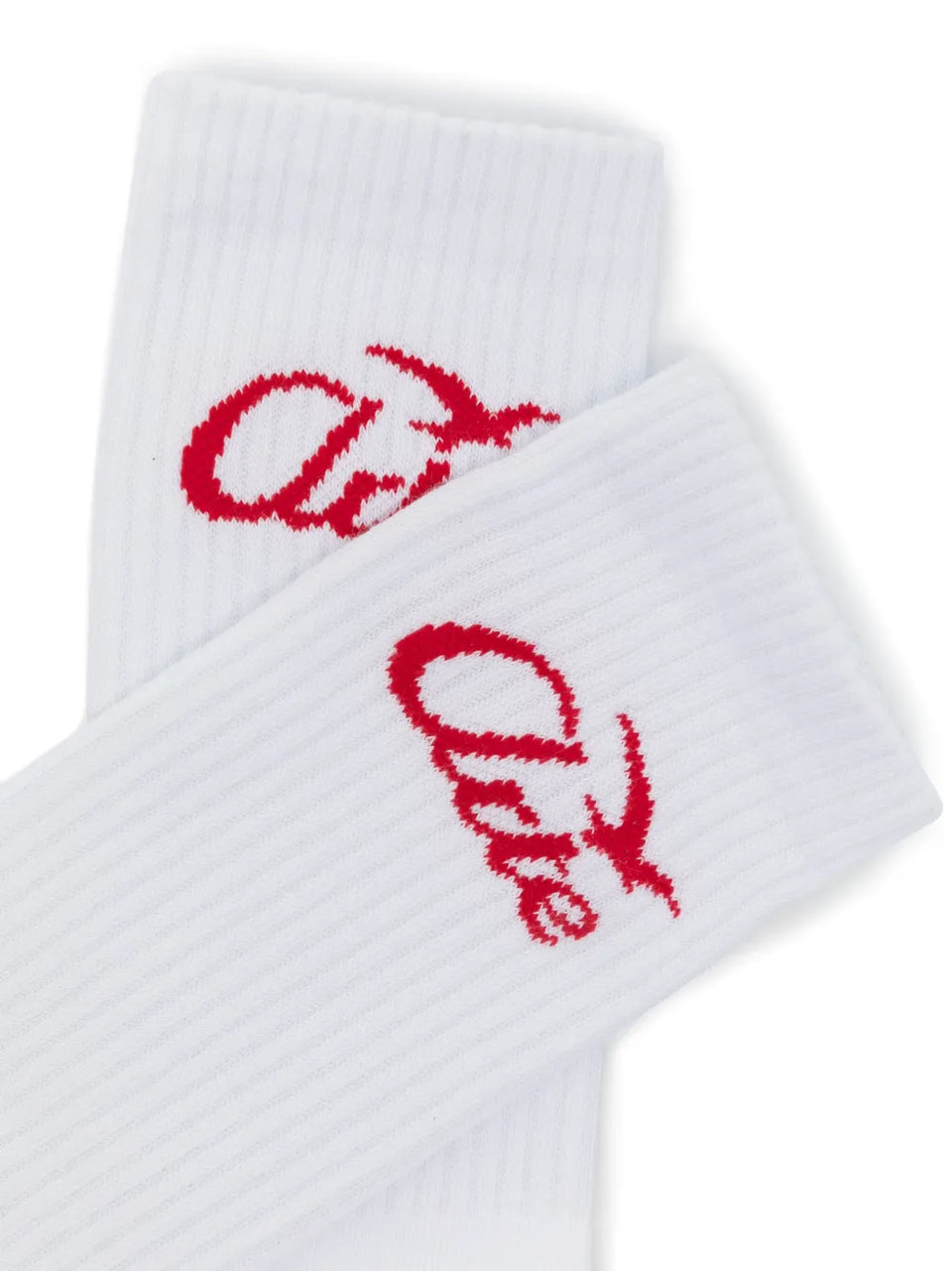 intarsia-knit logo socks