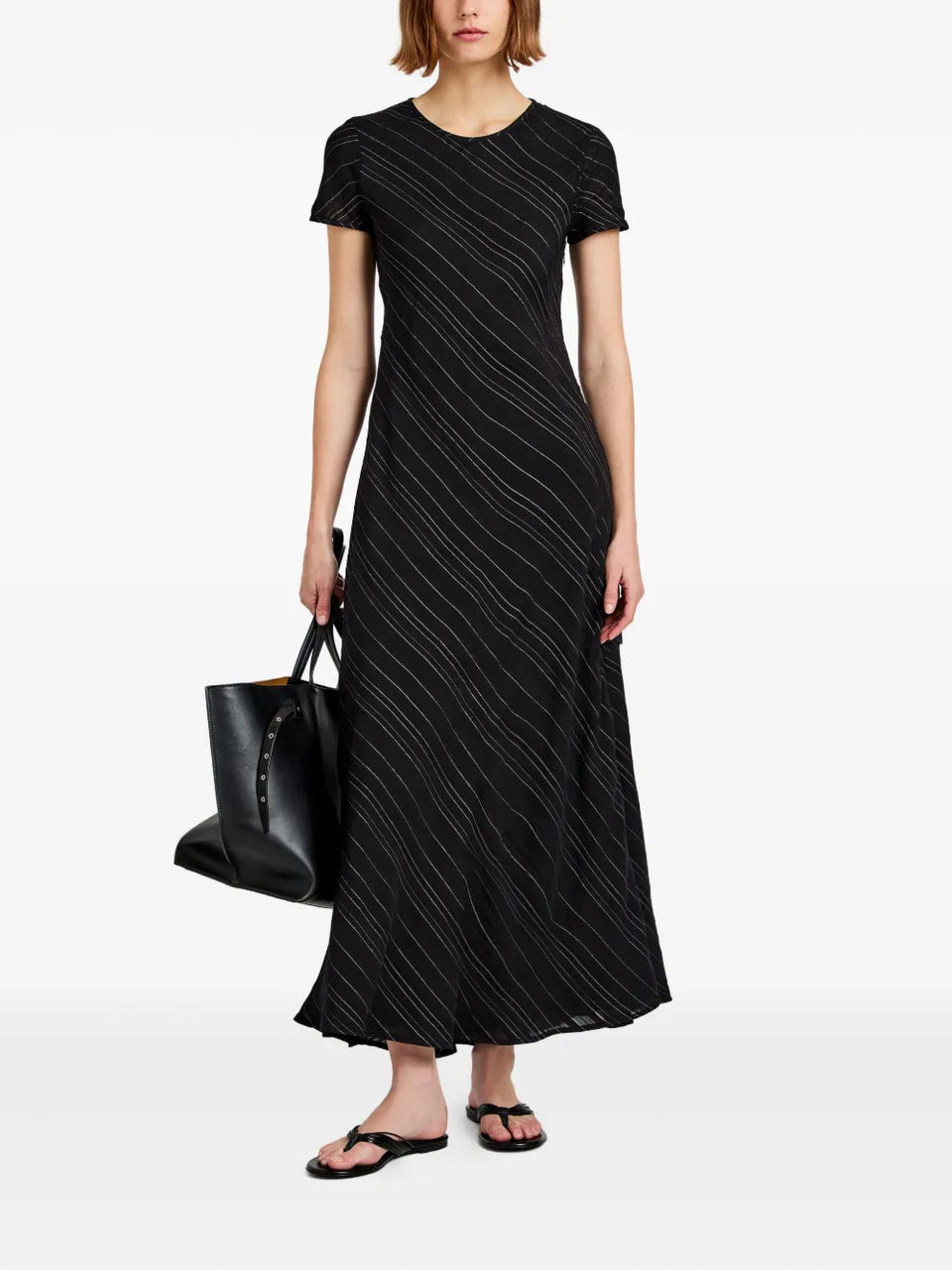 striped maxi dress