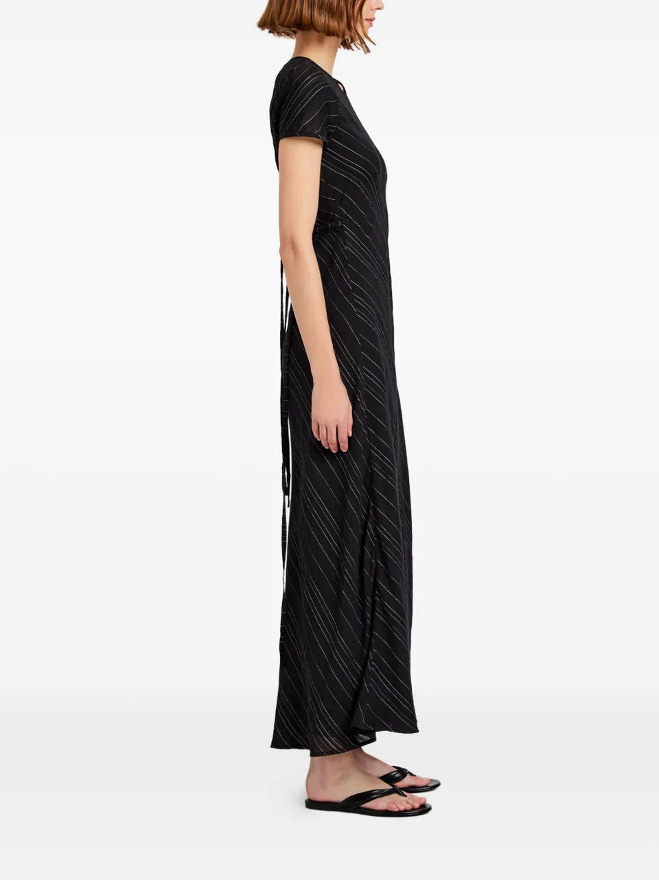 striped maxi dress