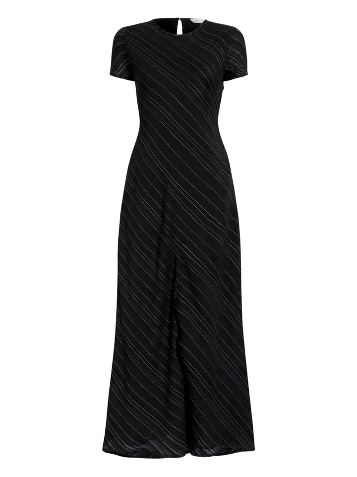 striped maxi dress