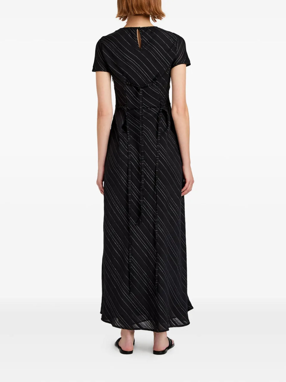 striped maxi dress
