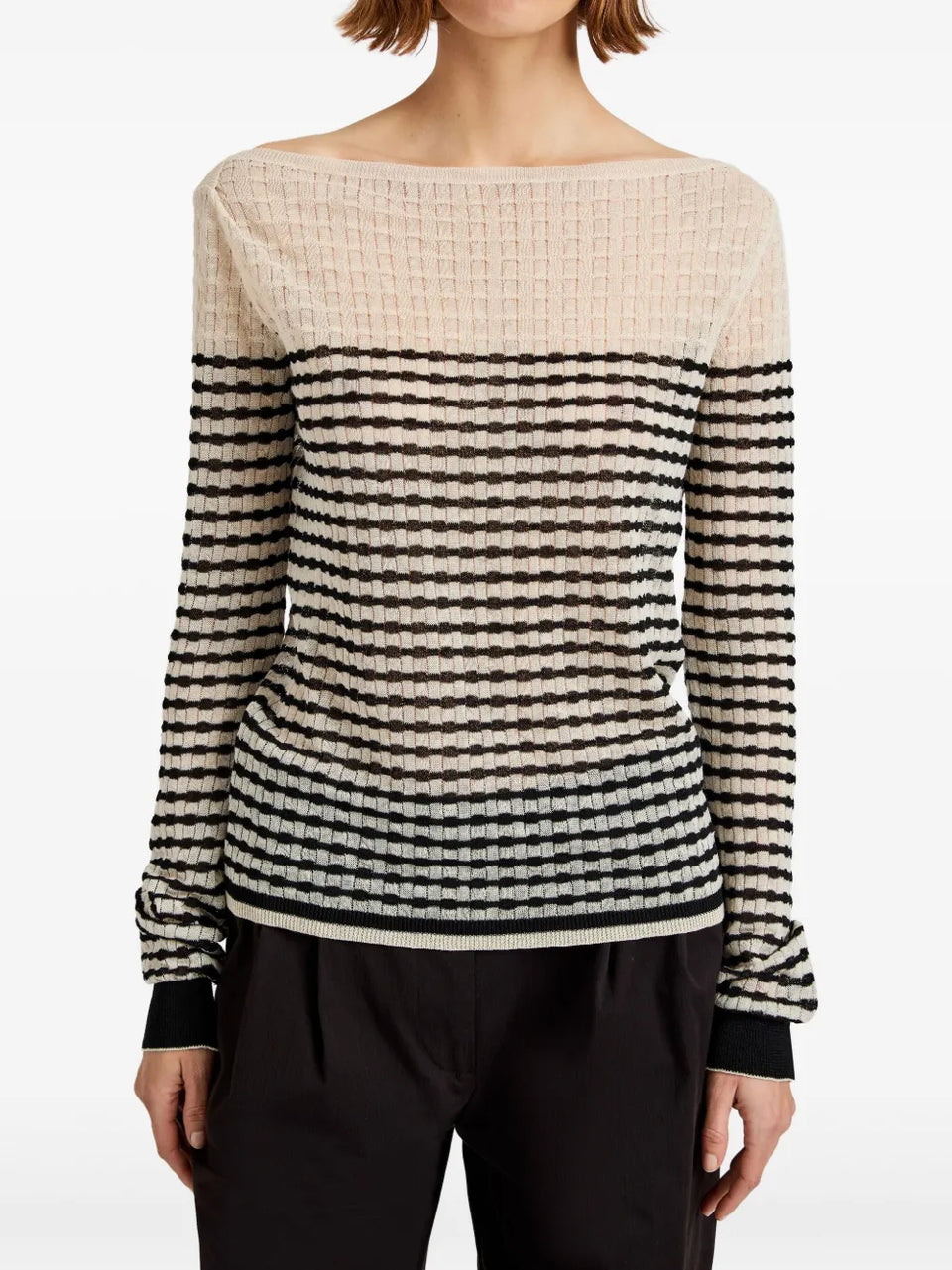 striped knitted top