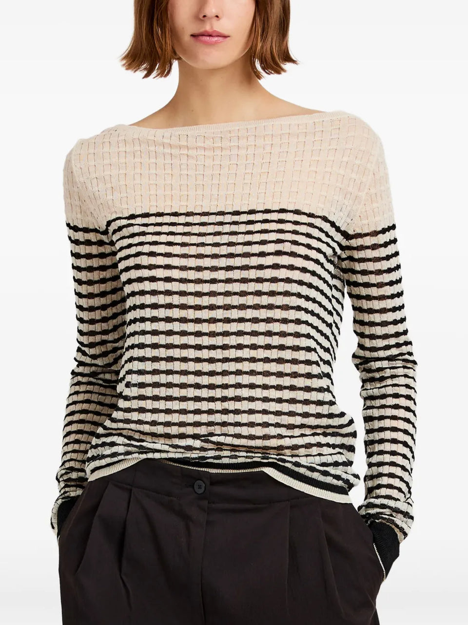 striped knitted top