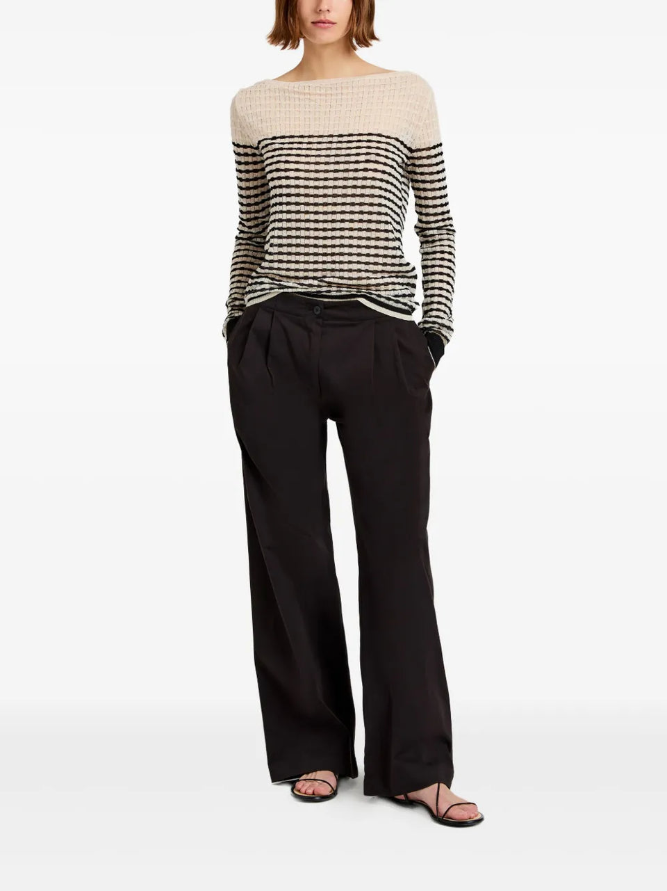 striped knitted top