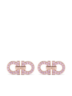 logo crystal-embellished earrings