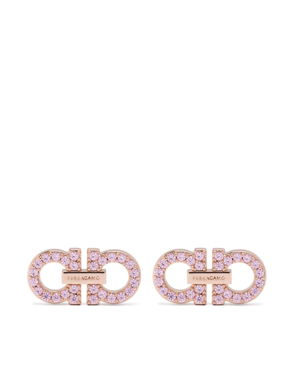 logo crystal-embellished earrings