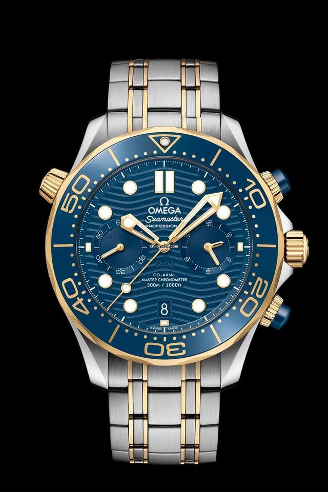 Omega Seamaster Diver 300 MCo‑axial Master Chronometer Diver Chronograph Gold Steel 210.20.44.51.03.001