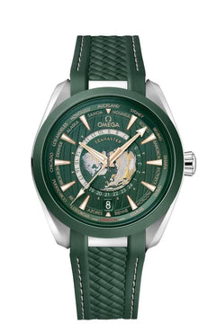 Omega NEW UNWORN Aqua Terra GMT Worldtimer Co-Axial Chronometer 43mm Watch 220.32.43.22.10.001