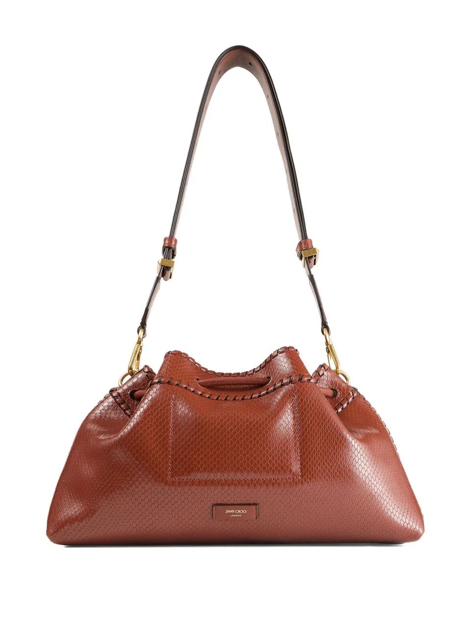 Cinch M snakeskin-effect leather shoulder bag