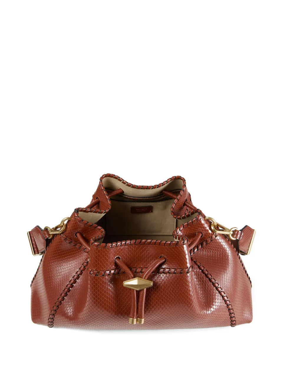 Cinch M snakeskin-effect leather shoulder bag
